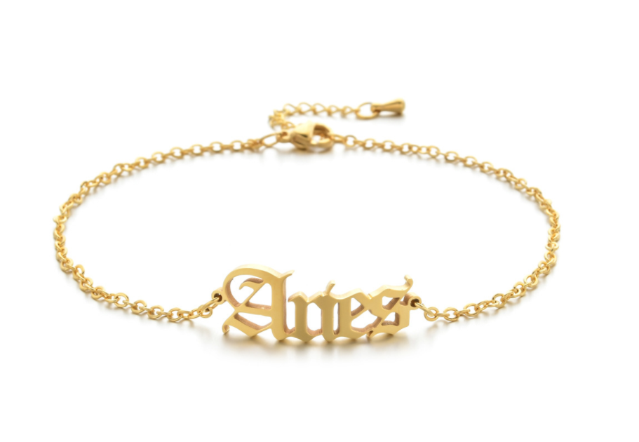 Stainless steel twelve constellation anklet