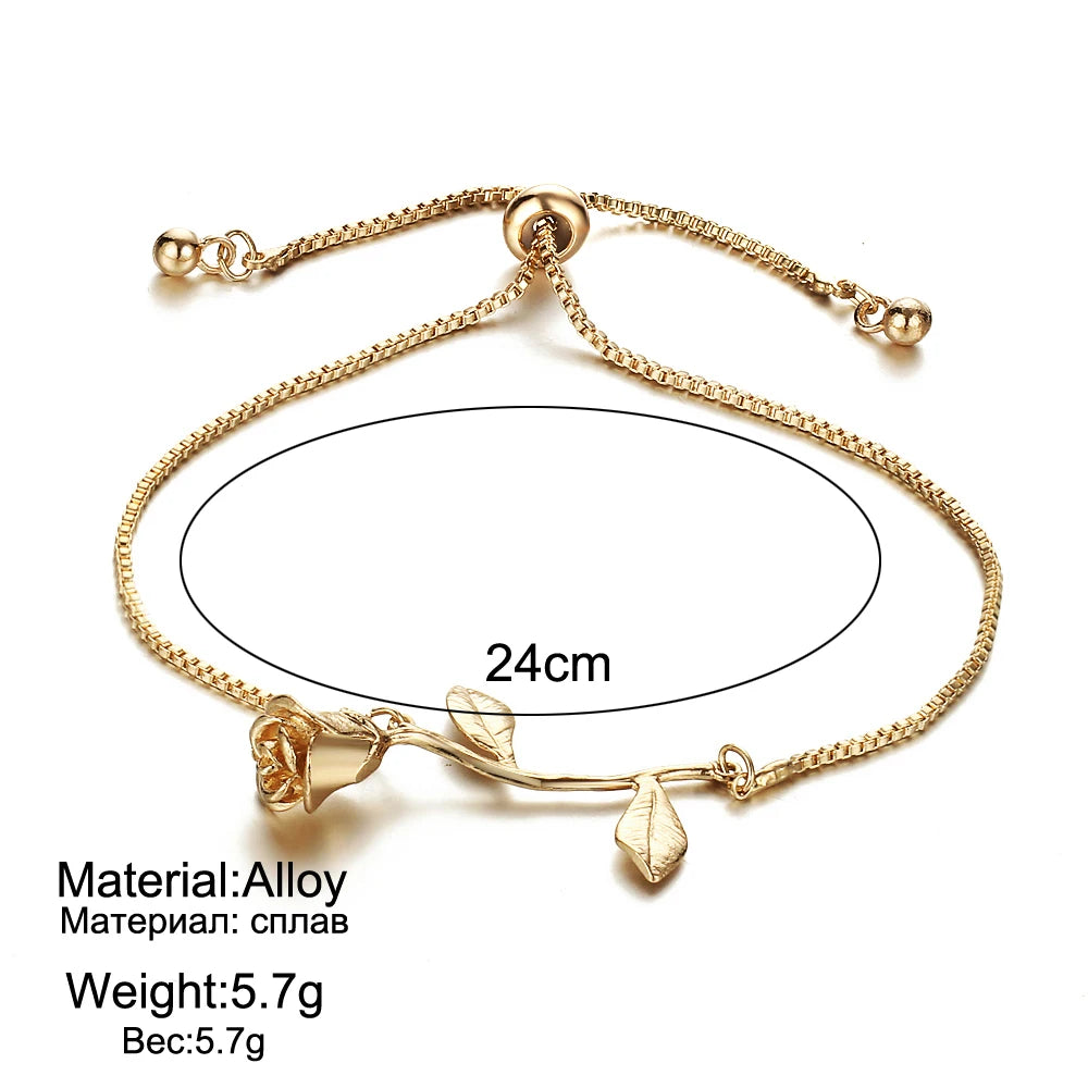 Rose Charm Bracelet