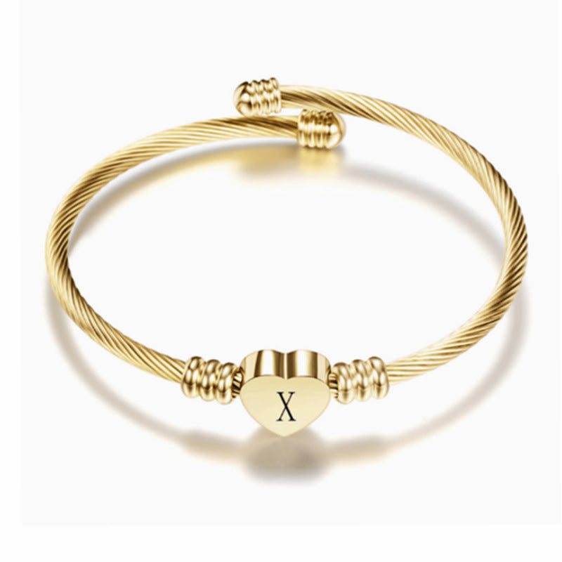 Love Wire Alphabet Bracelet