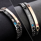 2 Style His Queen Her King Black Rose Gold Color Women
