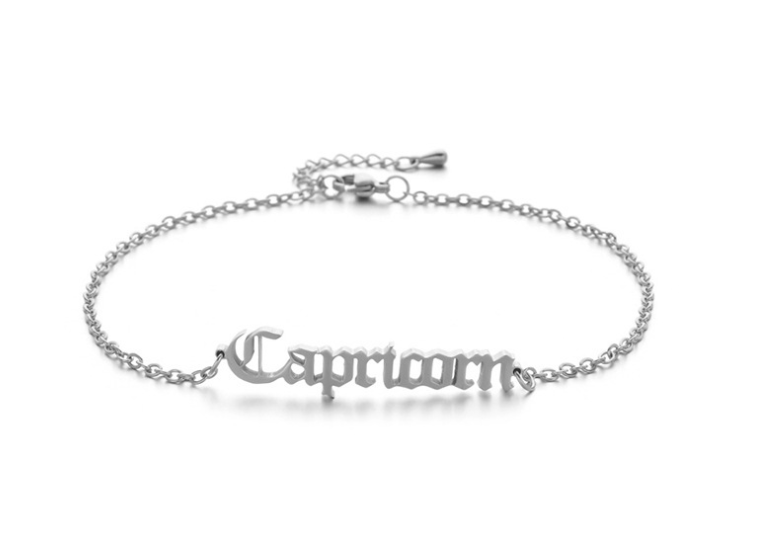 Stainless steel twelve constellation anklet