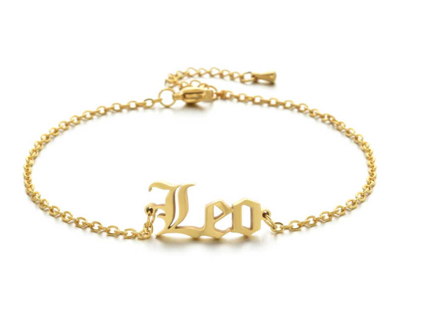 Stainless steel twelve constellation anklet