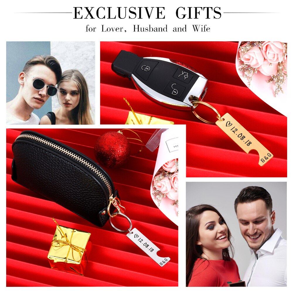 Couple Date Keychain Set