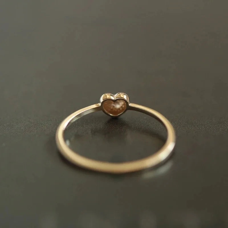 Gold Plated 925 Sterling Silver Heart Ring