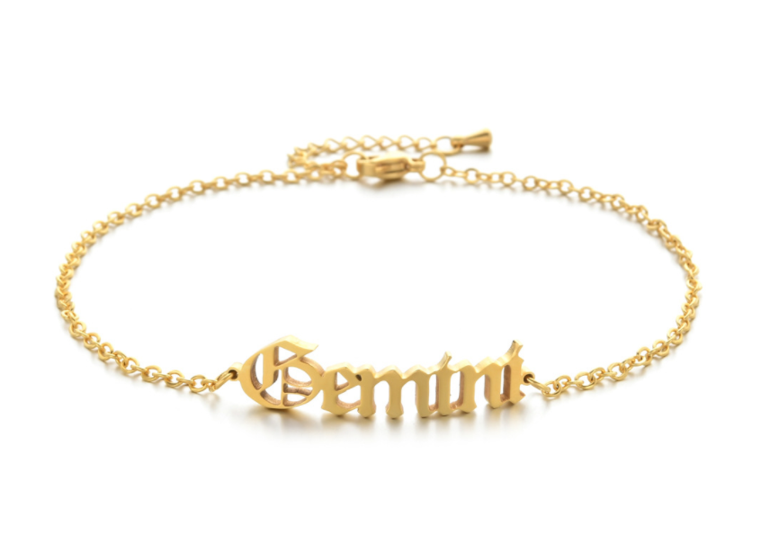 Stainless steel twelve constellation anklet
