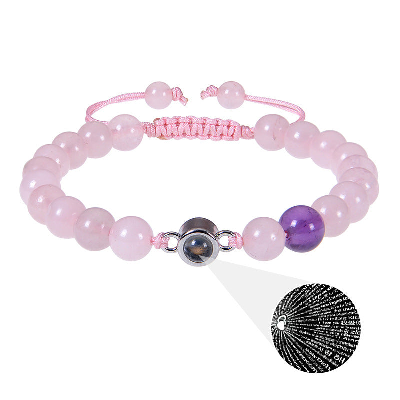 Photo Projection Bracelet 100 Languages "I Love You"