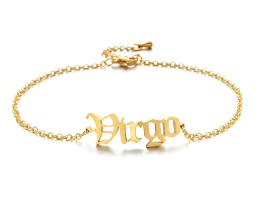 Stainless steel twelve constellation anklet