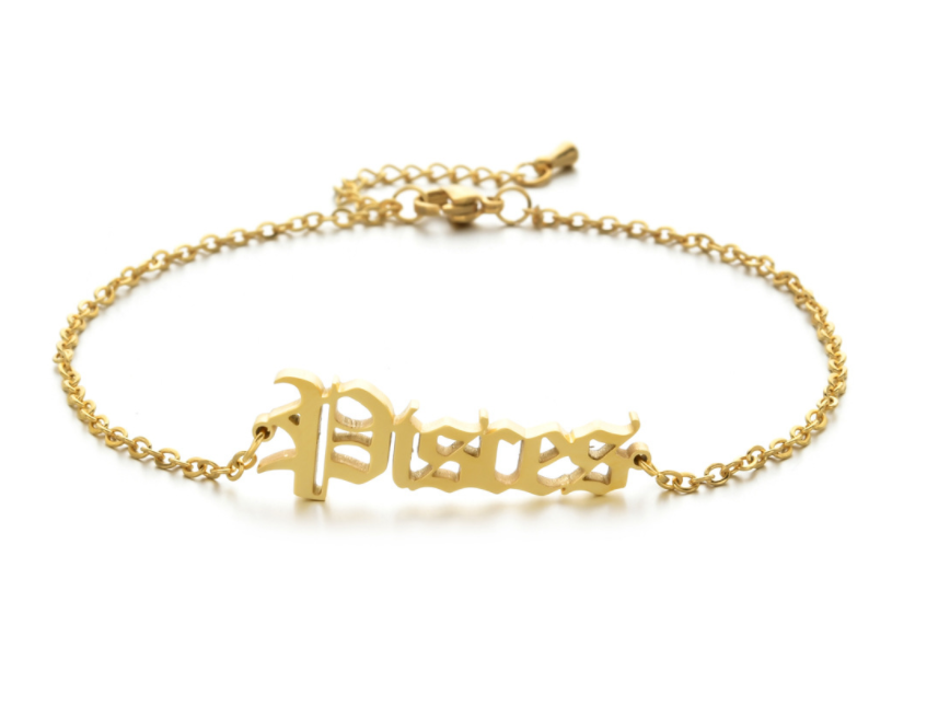 Stainless steel twelve constellation anklet