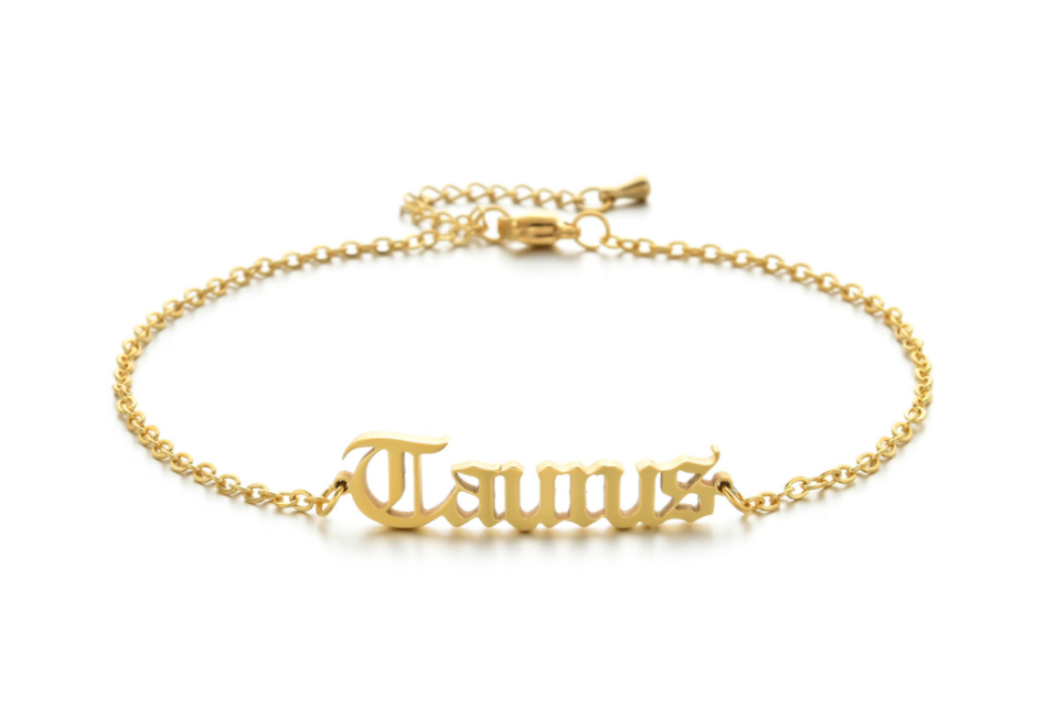 Stainless steel twelve constellation anklet