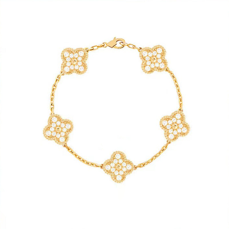 Four leaf clover bracelet women