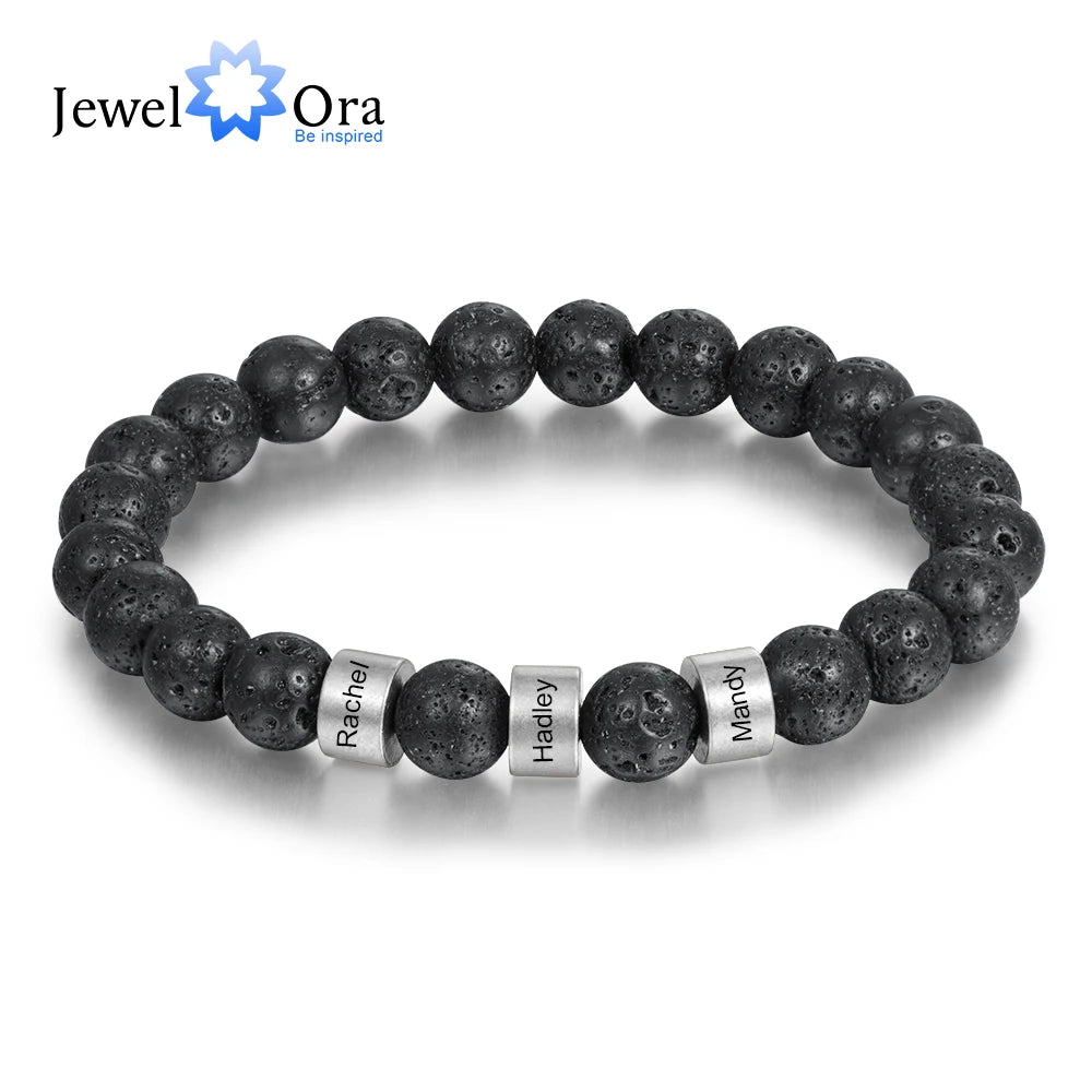 Personalized Stainless Steel Beaded Chain Name
