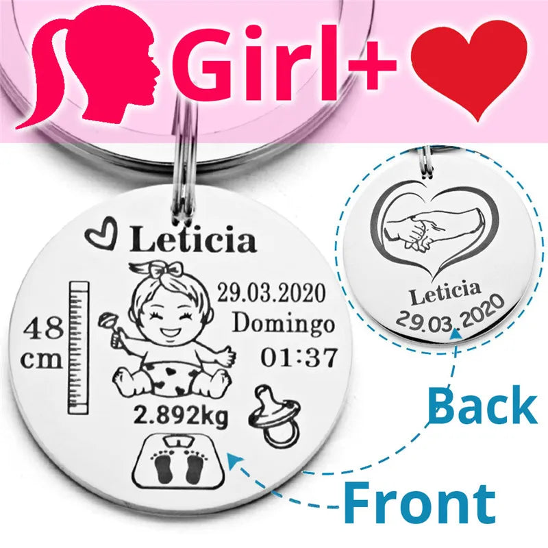 Lovely Personalized Baby Boys Girls Keychain