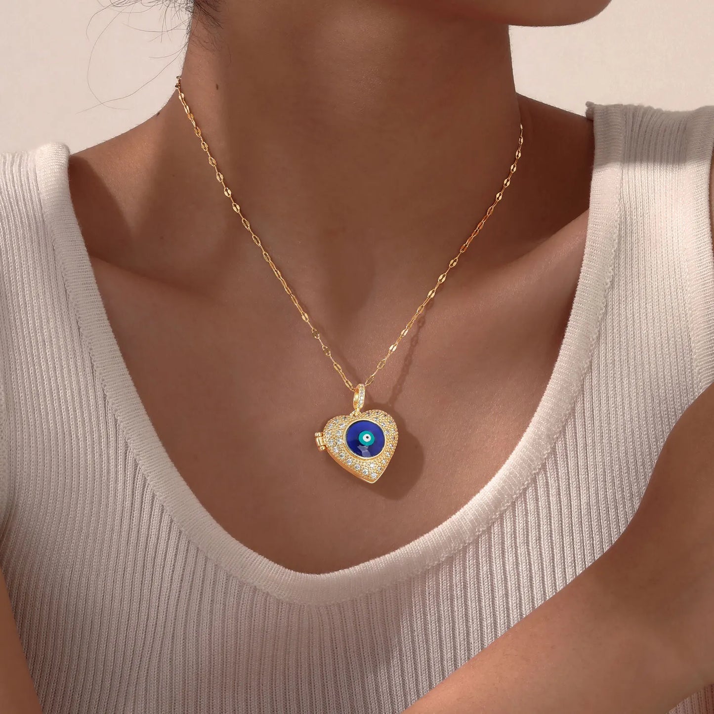Stainless Steel Chain Heart Picture Custom Pendent Necklace