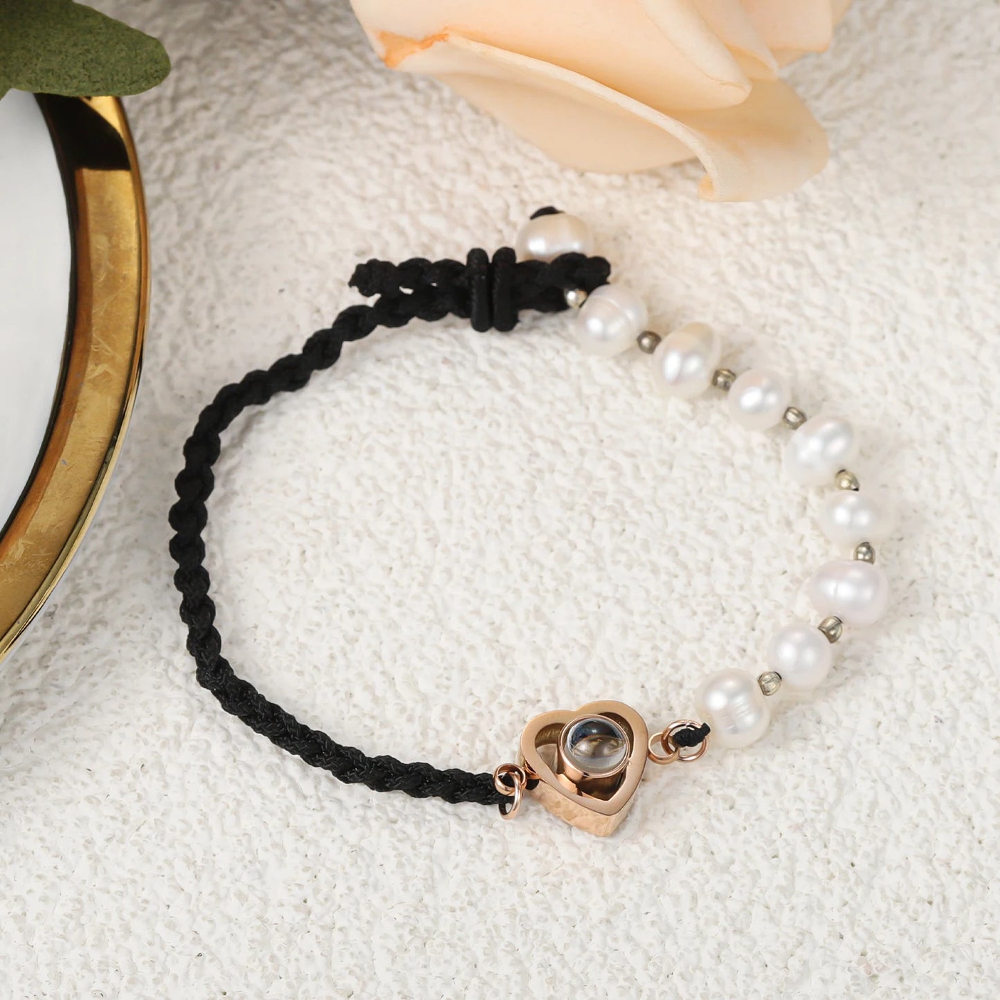 Handmade Pearl Projection Bracelet Custom Photo Luxury