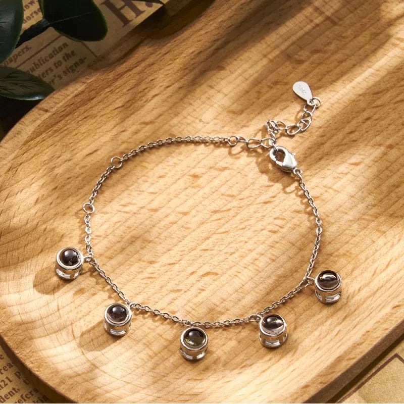 Custom Multi-Photo Projection Bracelet Personalized Gift for Women