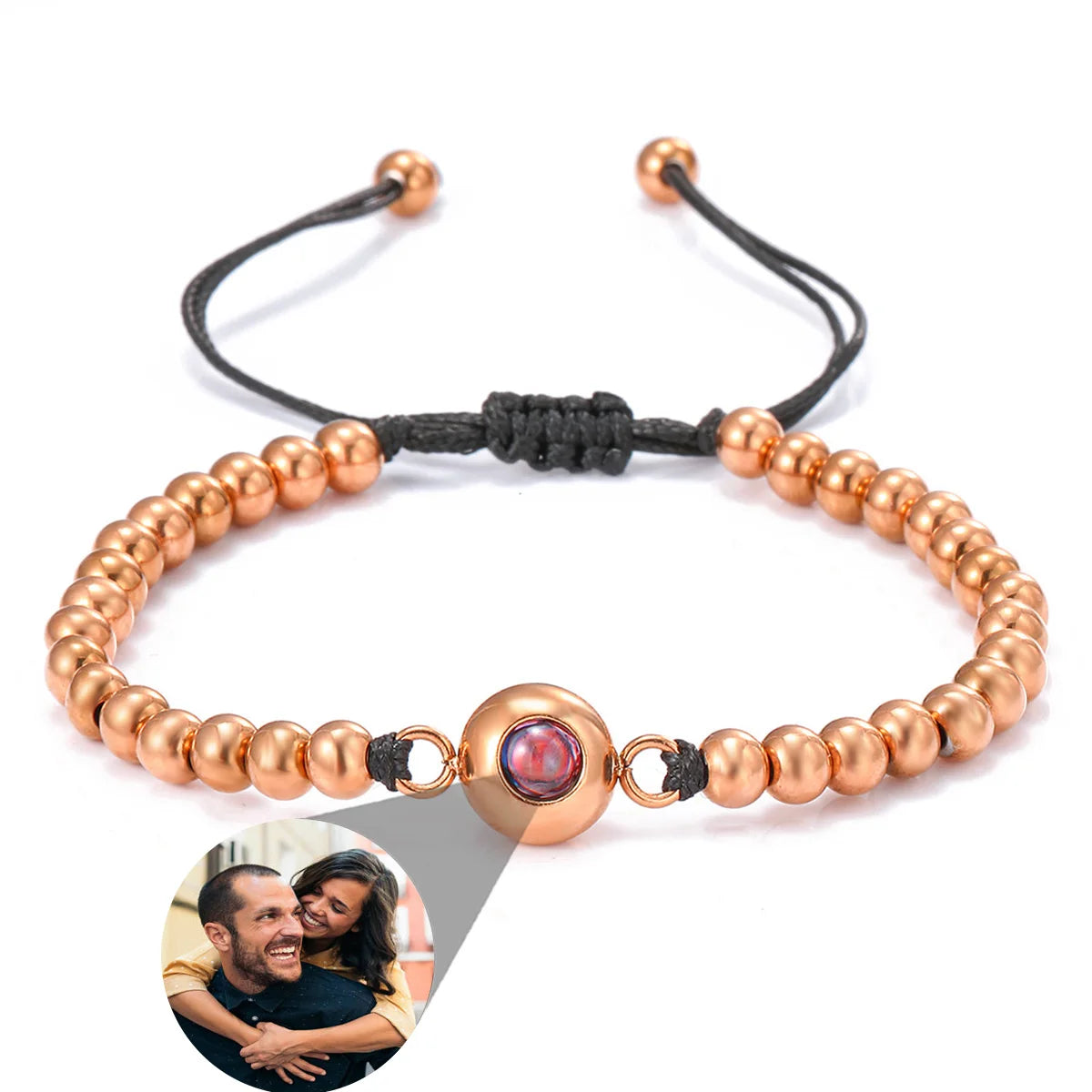 New Infinity Memory Photo Projection Bracelet – Custom Picture Keepsake for Loved Ones