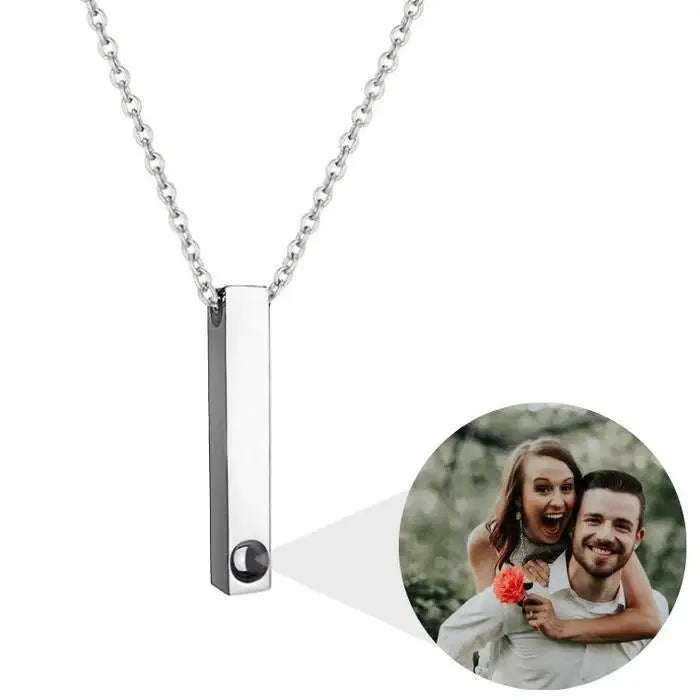 Photo Custom Projection Necklace Lock Shaped