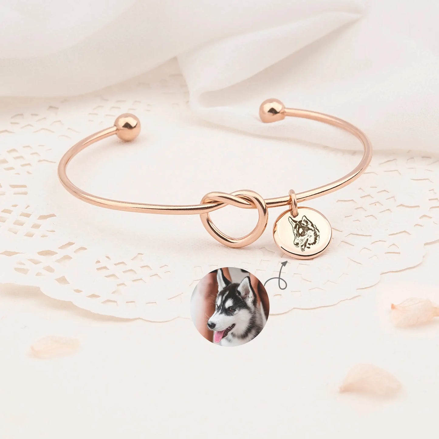 Pet Portrait Custom Charm Bracelet