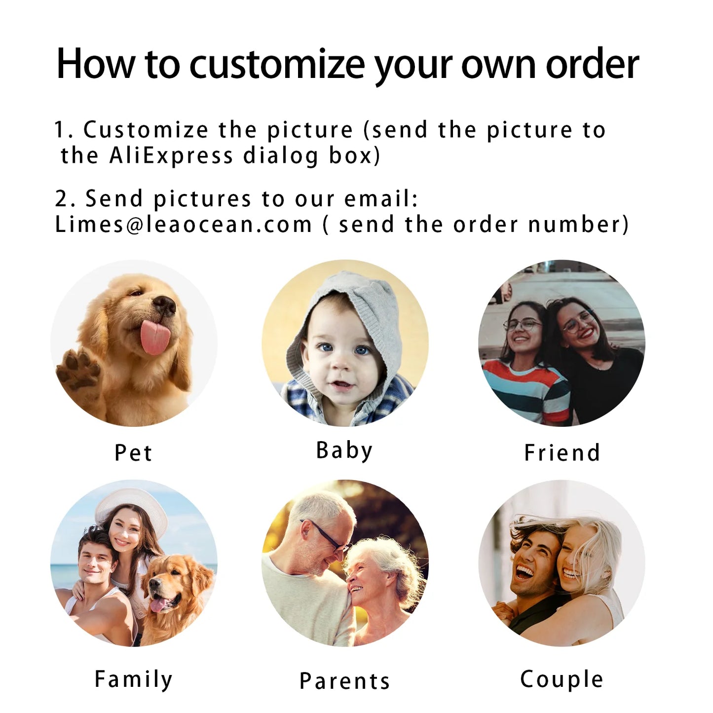Customized Photo Projection Bracelet Pearl Handmade Bracelet