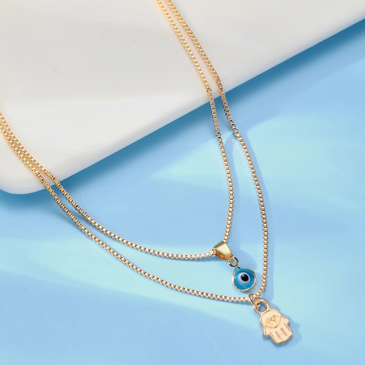 Turkish Double Evil Eye Necklace