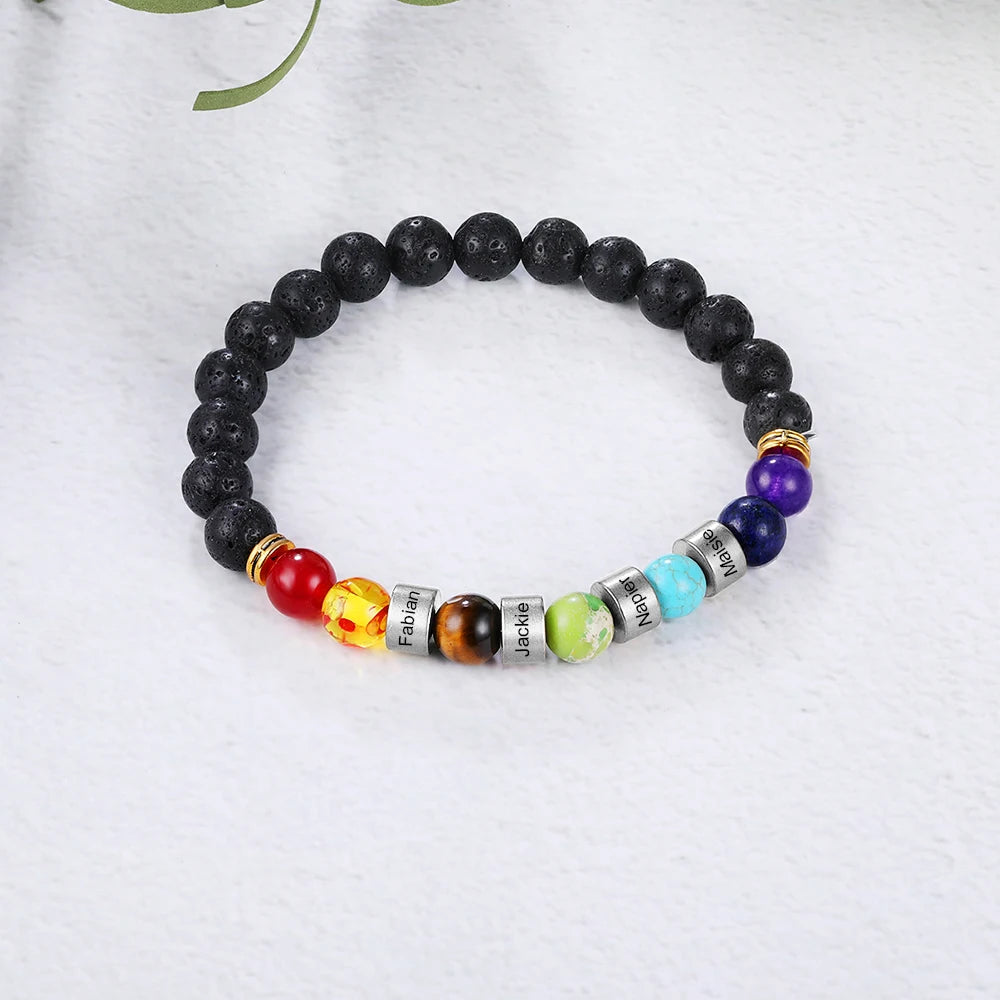 Personalized Stainless Steel Beaded Chain Name