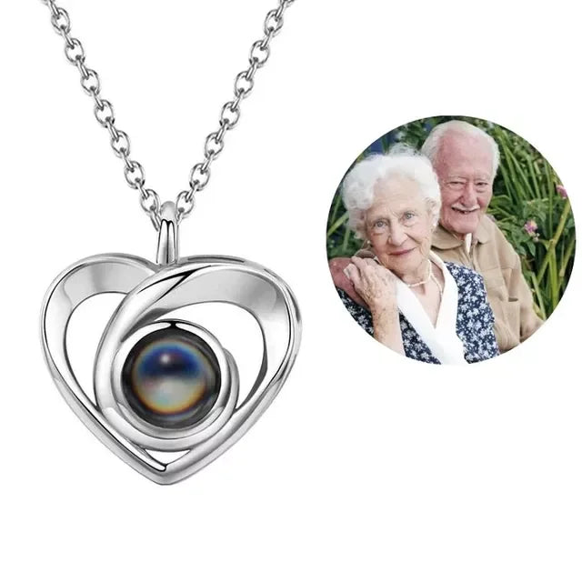 Photo Custom Projection Necklace Lock Shaped