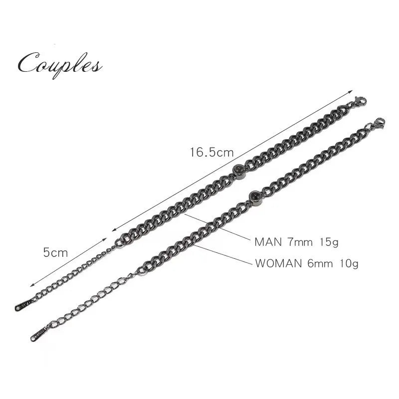 Stainless Cuban Bracelet Personalized Circle Photo Bracelet