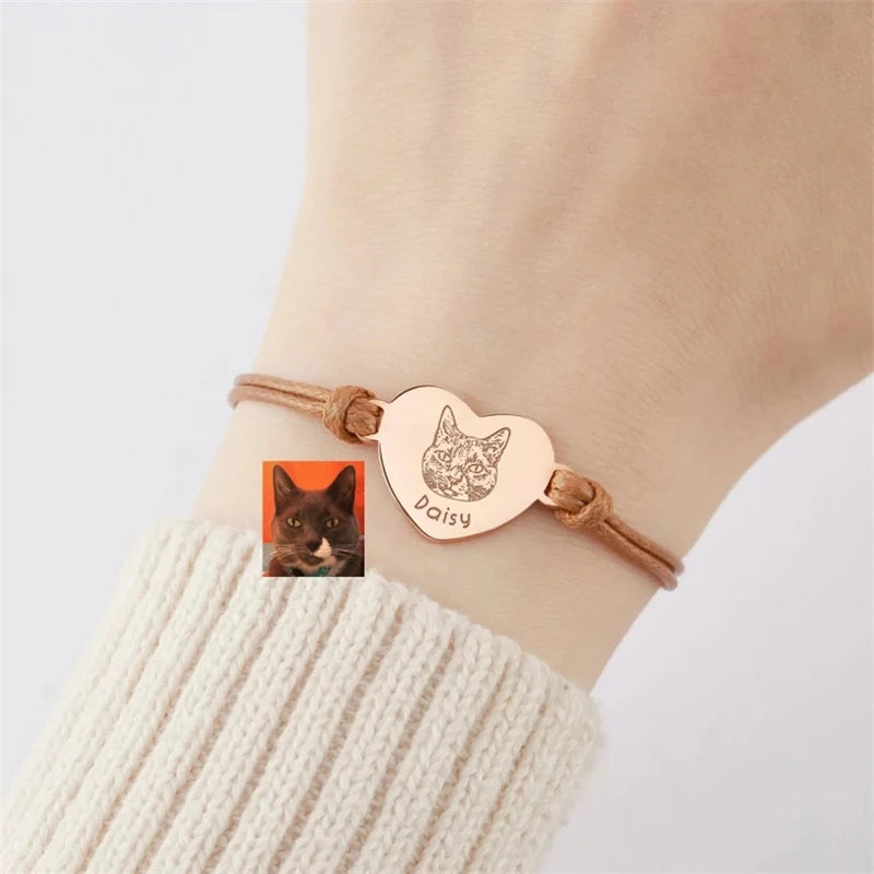Custom Pet Portrait Bracelet Personalized Gift