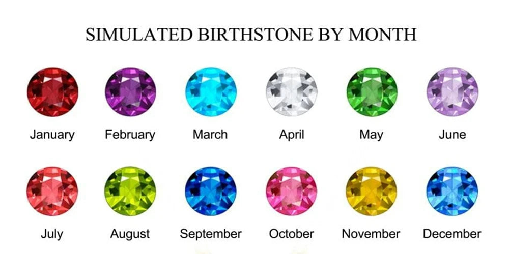 Birthstone Jewelry Custom Photo Projection Necklace Stainless Steel