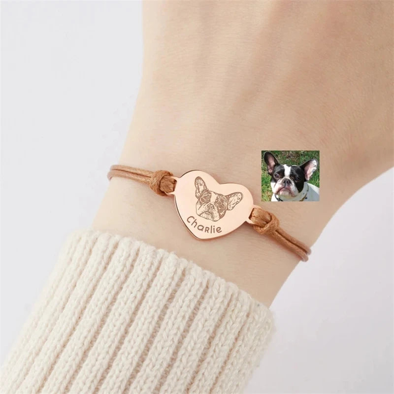 Custom Pet Portrait Bracelet Personalized Gift