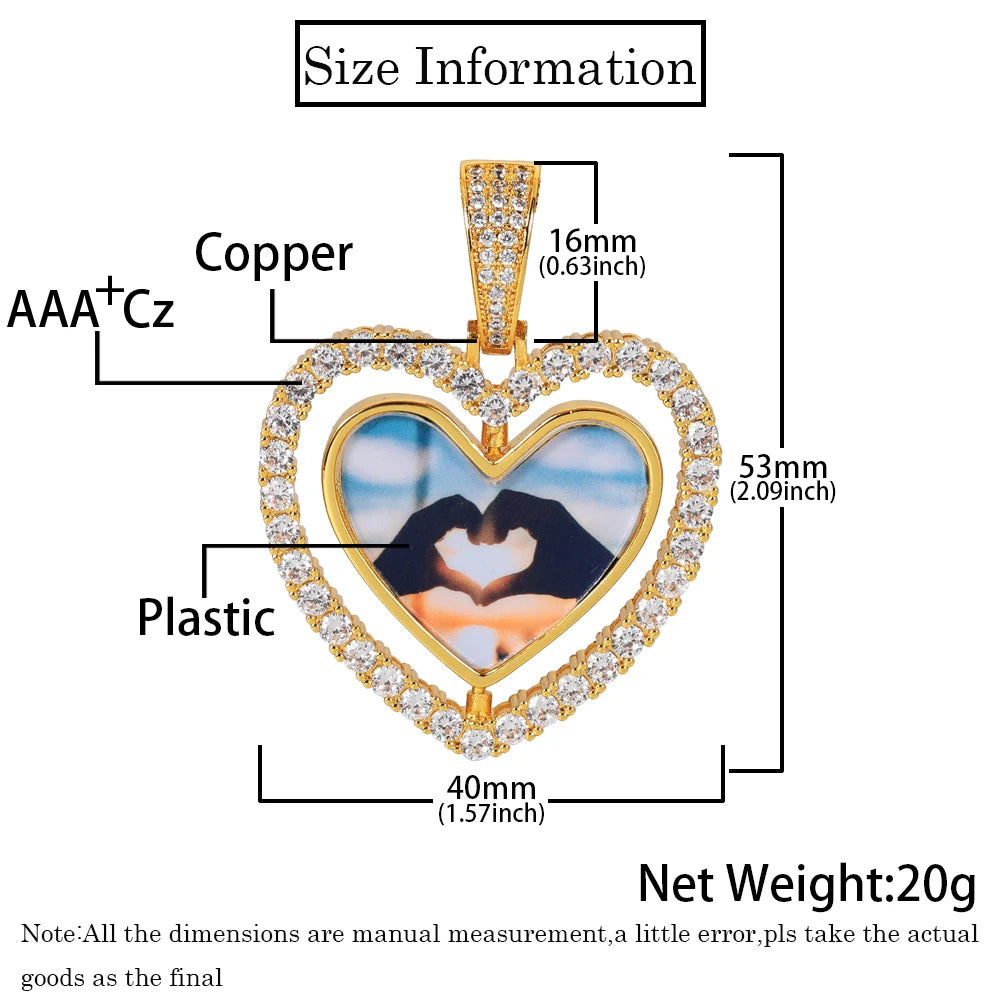 Heart Picture Pendant Necklace