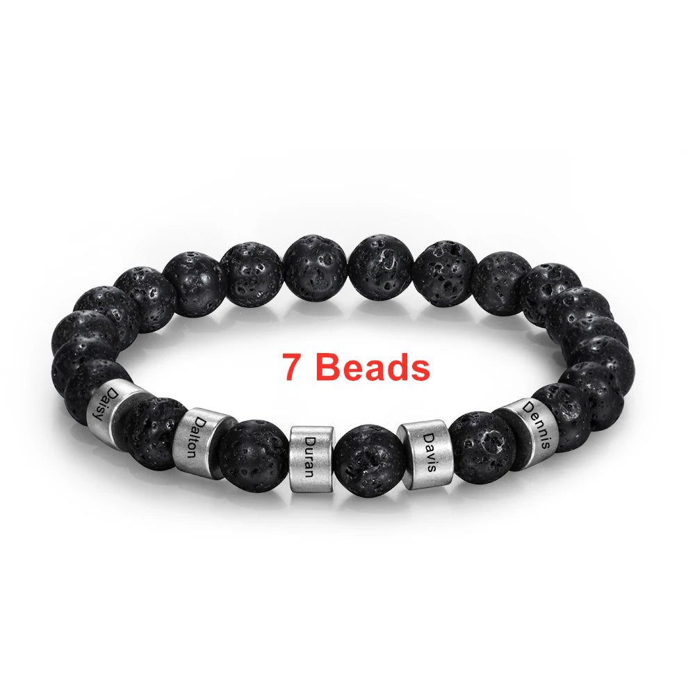 Personalized Stainless Steel Beaded Chain Name