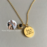 Personalized Projection Photo Necklace With Bar Necklaces Engraving Name