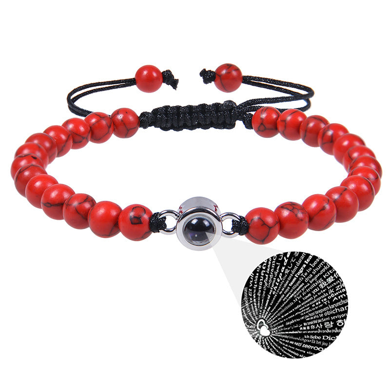 Photo Projection Bracelet 100 Languages "I Love You"