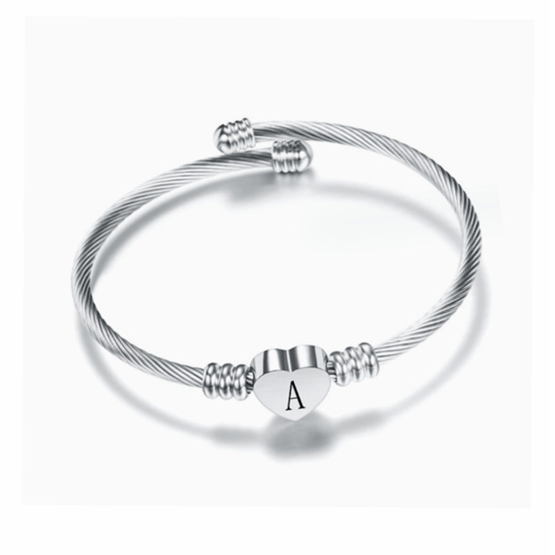 Love Wire Alphabet Bracelet