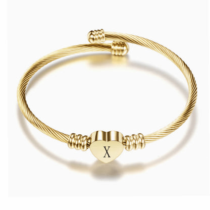 Love Wire Alphabet Bracelet