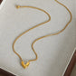 Gold-Plated Heart Pendant Necklace – Minimalist Titanium Steel Jewelry
