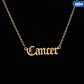 Zodiac Letter Pendant Necklace – Stainless Steel Chain with Symbolic Charm