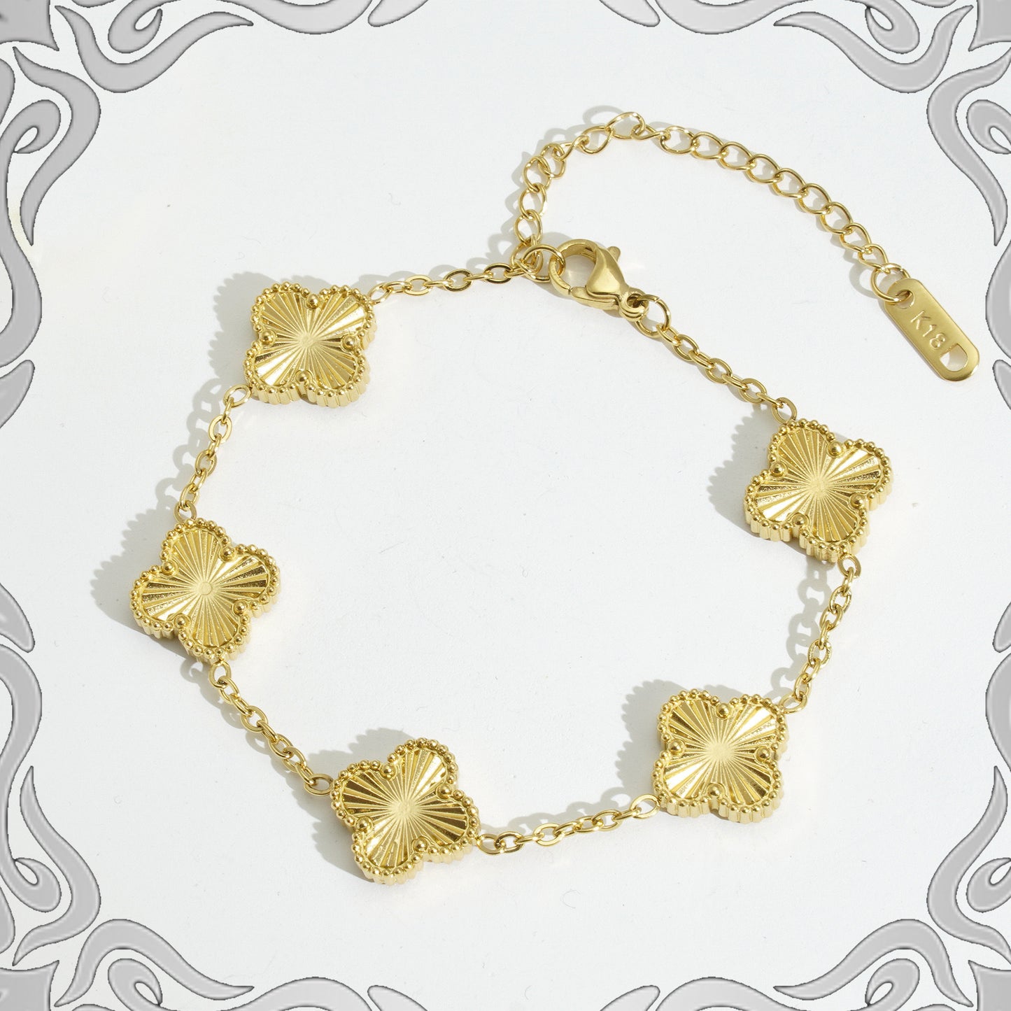 Four leaf clover bracelet women