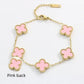 Four leaf clover bracelet women