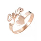 Personalized Name Heart Ring