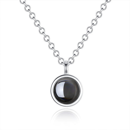 Personalized Photo Projection Necklace – Unisex Geometric Pendant with Hidden Picture