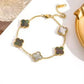 Four leaf clover bracelet women