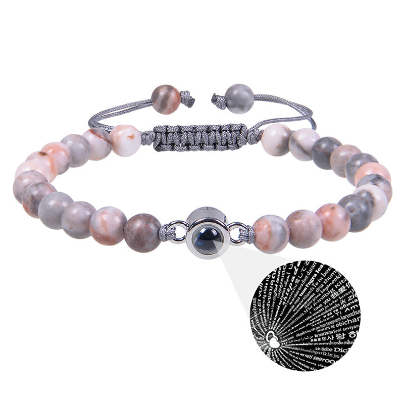 Photo Projection Bracelet 100 Languages "I Love You"