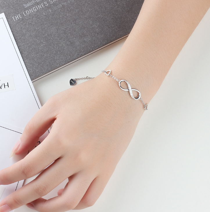 Infinity Love Silver Bracelet