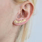 Personalized Name Stud Earrings 18K Plated Stainless Steel.