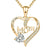 Mom heart-shaped engraved diamond necklace Mother's Day gift