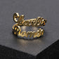 Personalized Double Names Ring - Adjustable  collares