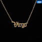Zodiac Letter Pendant Necklace – Stainless Steel Chain with Symbolic Charm