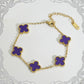 Four leaf clover bracelet women